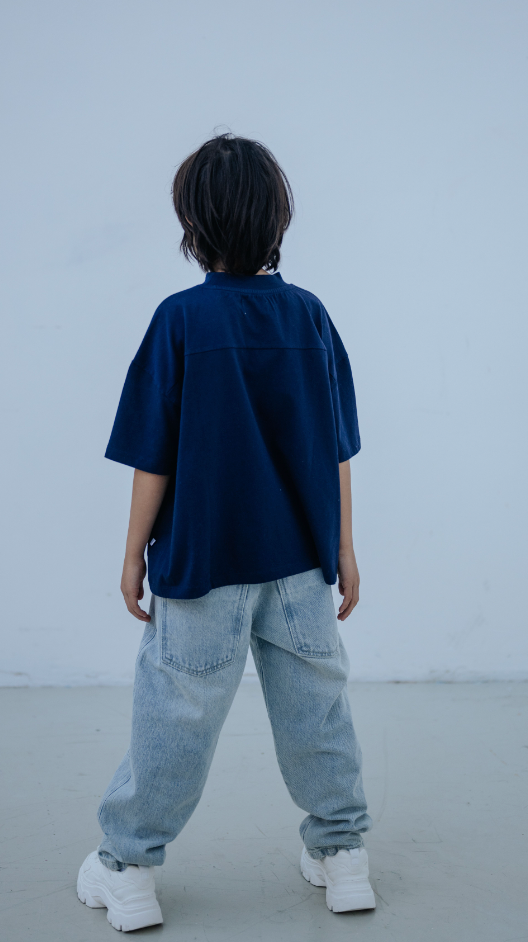 Repose Ams -  boxy tshirt - cosmic navy