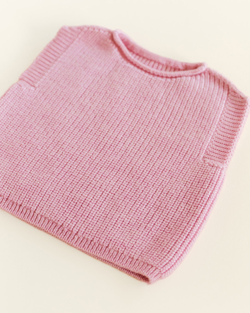 Hvid - wool vest -baby - harvey - cotton candy