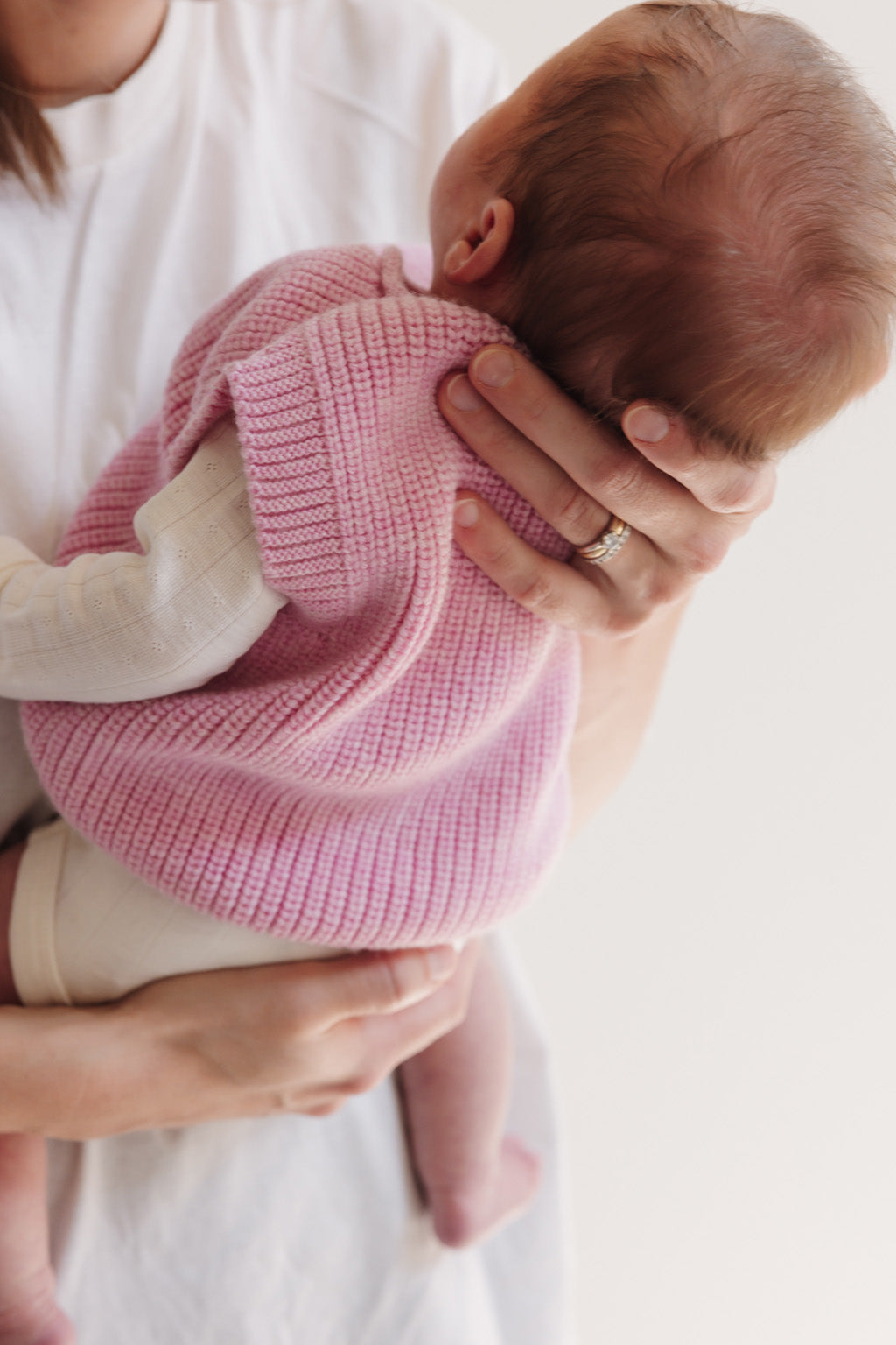 Hvid - wool vest -baby - harvey - cotton candy