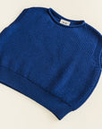 Hvid - wool vest - harvey - kids - cobalt blue