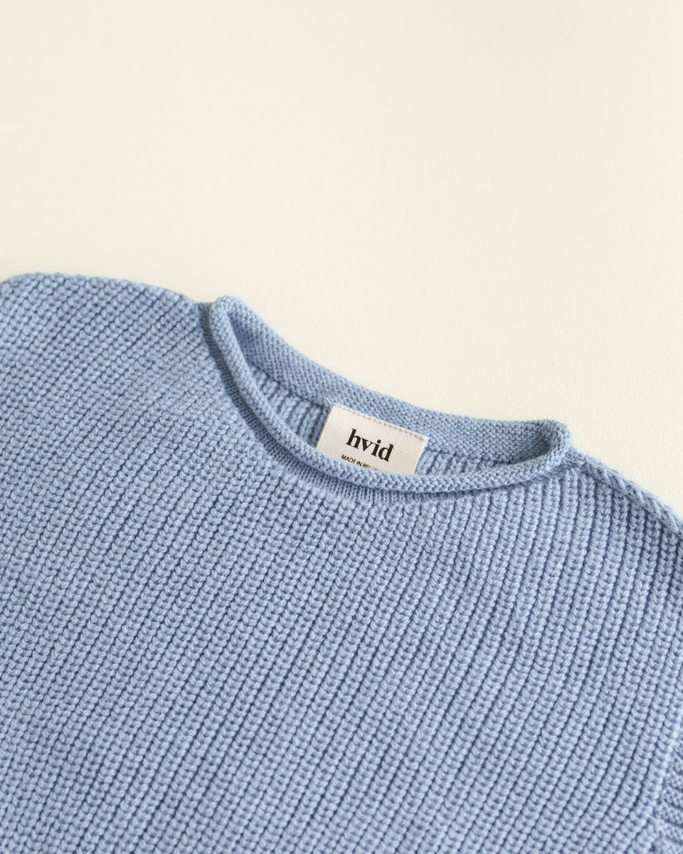 Hvid - wool vest - harvey - kids - light blue