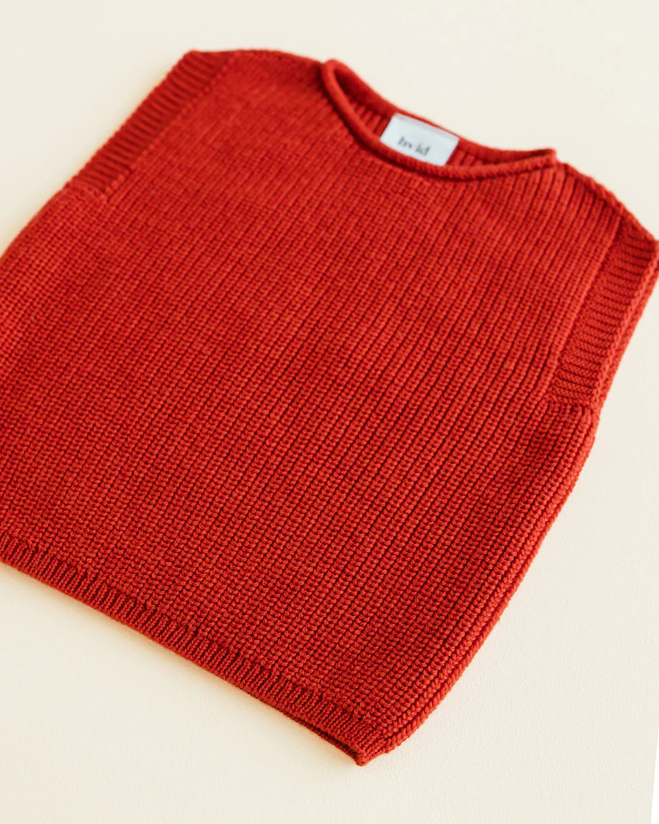Hvid - wool vest - baby - harvey - red