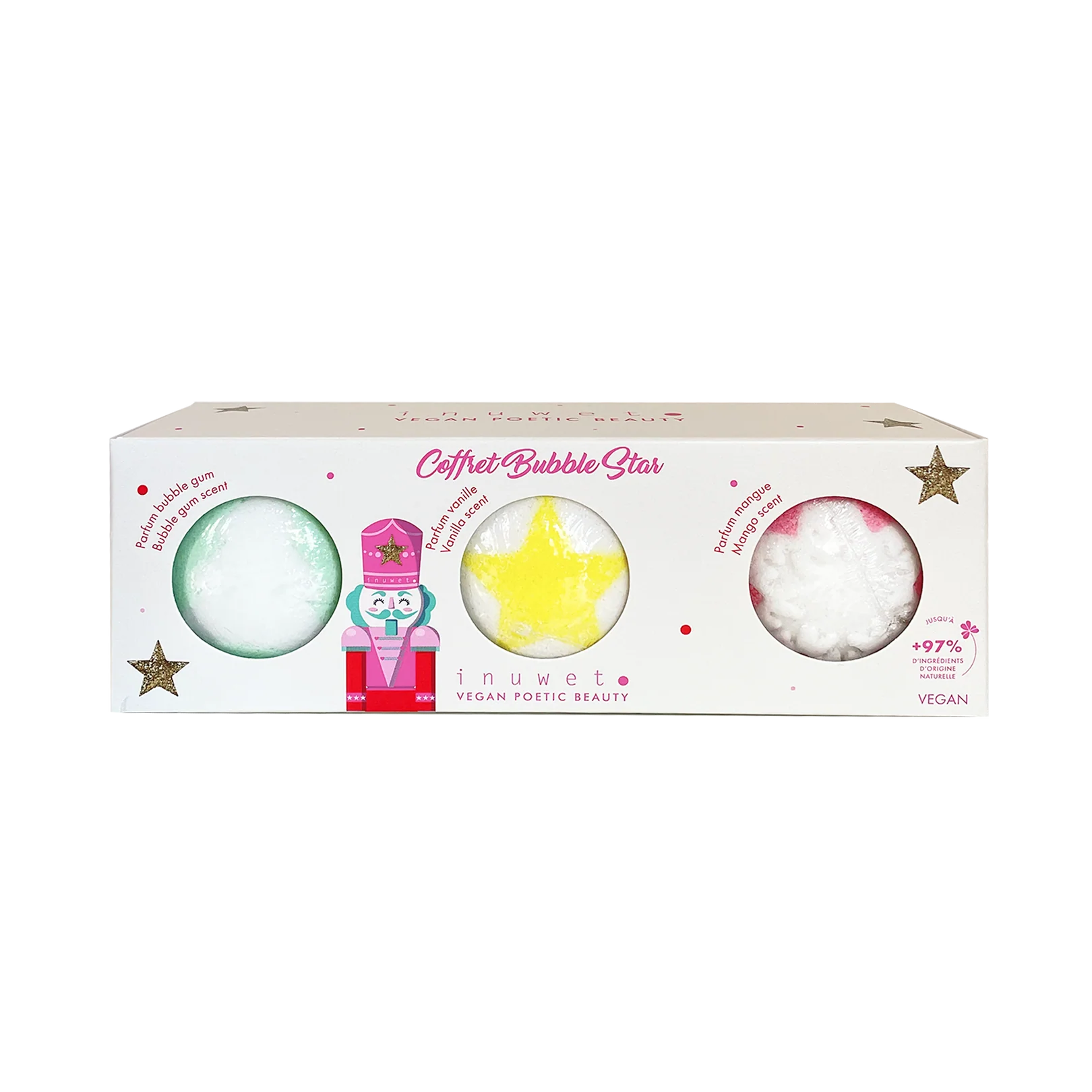 Inuwet - 3 bath bombs - bubble star