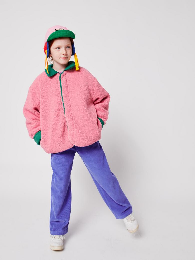 Bobo Choses - kids - clover reversible sheepskin jacket - green