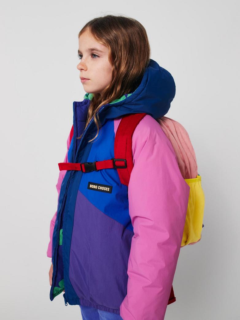 Bobo Choses - kids - colorblock corduroy backpack