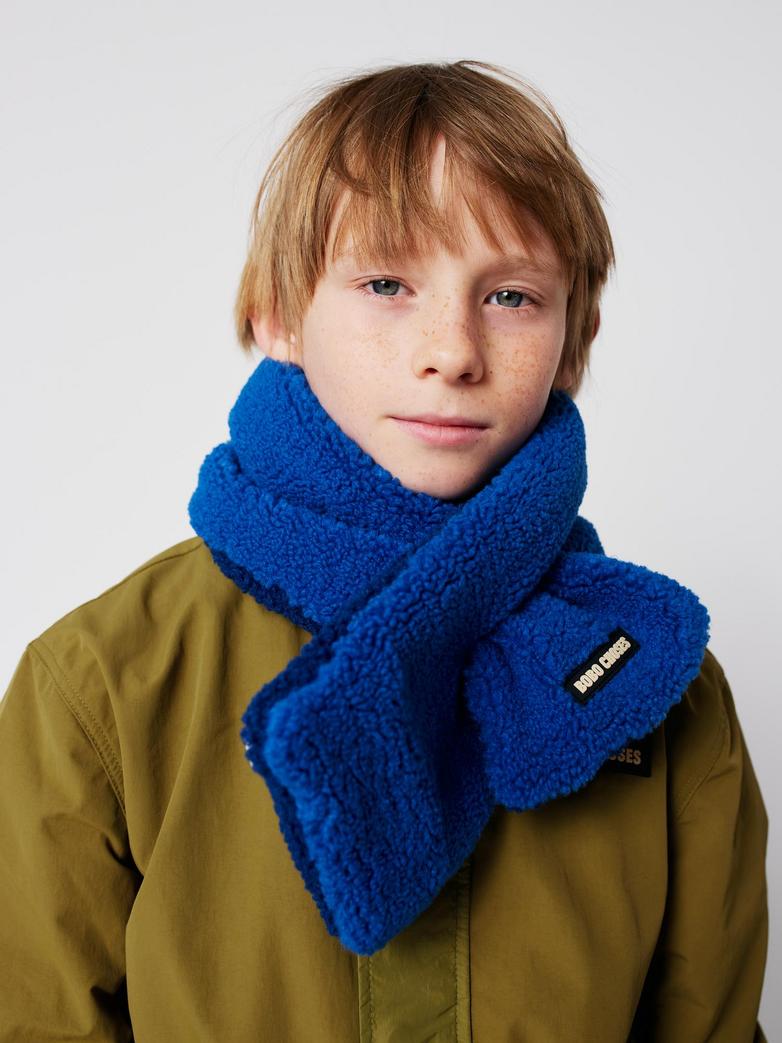 Bobo Choses - kids - sheepskin neck warmer - blue