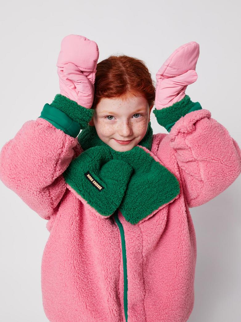 Bobo Choses - kids - sheepskin neck warmer - pink