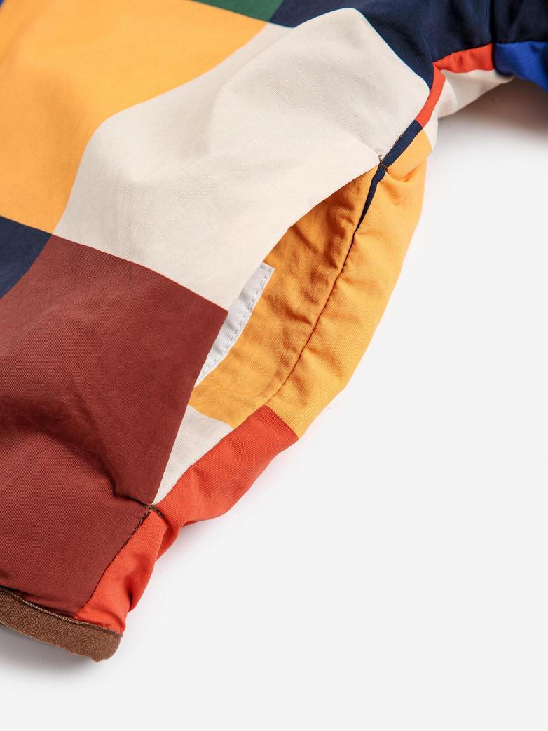 Bobo Choses - kids - tiles reversible sheepskin jacket - multicolor