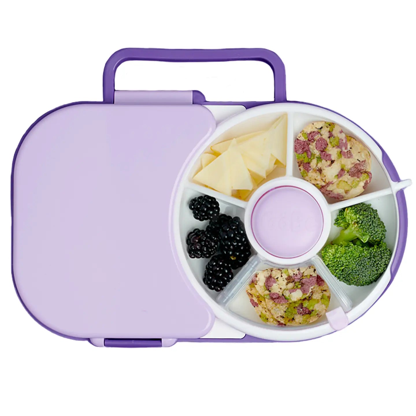 Gobe - lunchbox with snack spinner - grape purple
