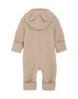 Huttelihut - 100% merino wool pram suit with ears - camel melange