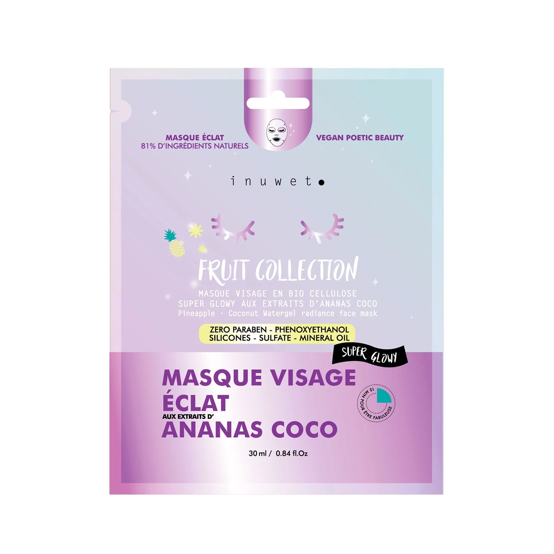 Inuwet - face mask - pineapple coco