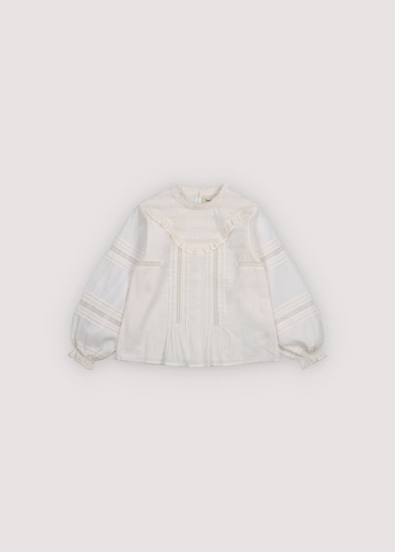 The New Society - blanca blouse - Moonlight white