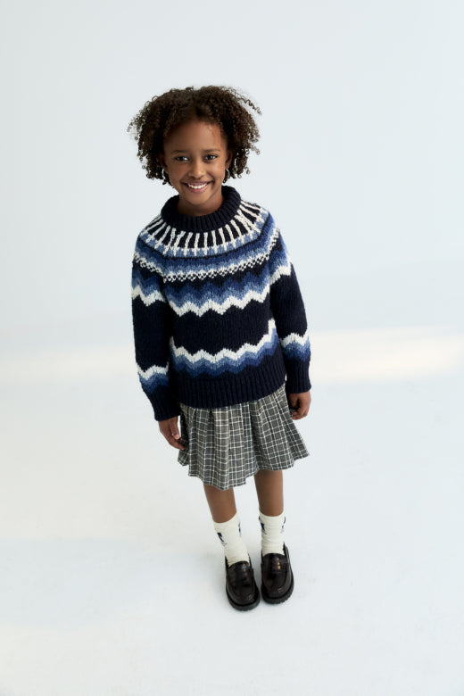 The New Society -Martina Skirt - Galactic Grey Check