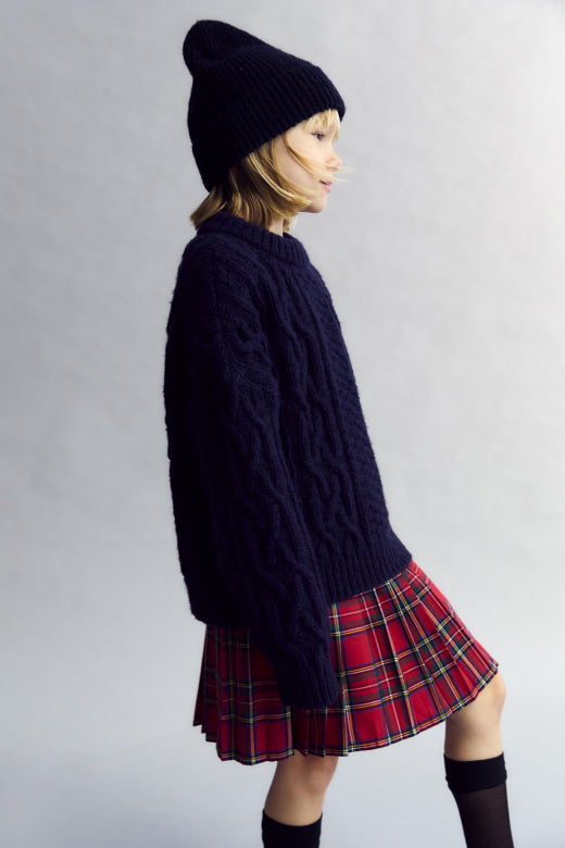 The New Society - Martina Skirt -  Galactic Red Check