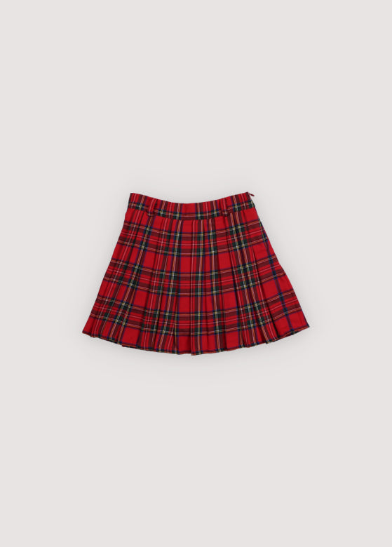 The New Society - Martina Skirt -  Galactic Red Check