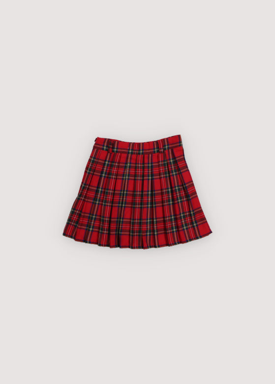 The New Society - Martina Skirt -  Galactic Red Check