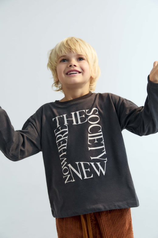 The New Society - Oscar T-shirt - eclipse black