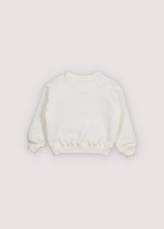 The New Society - smiley sweatshirt - Moonlight white