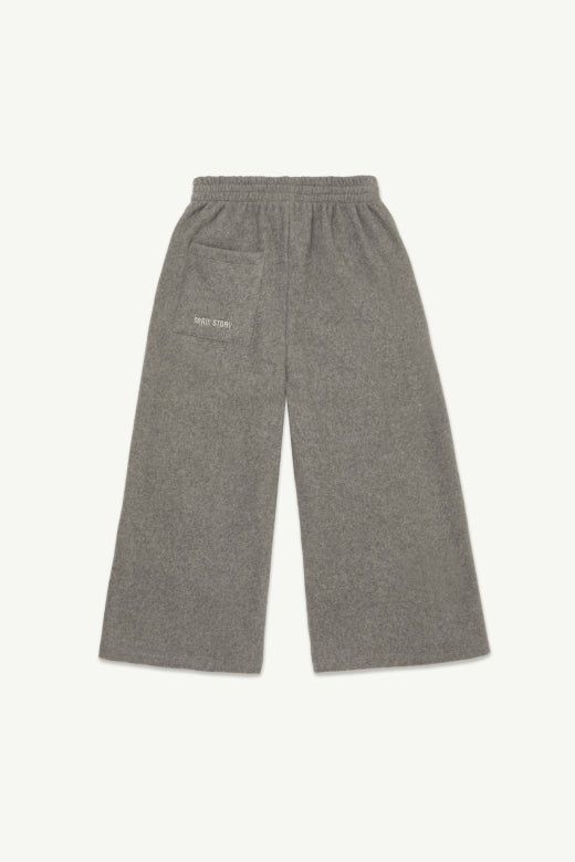 Main Story - wide sweatpant - grey melange polar fleece