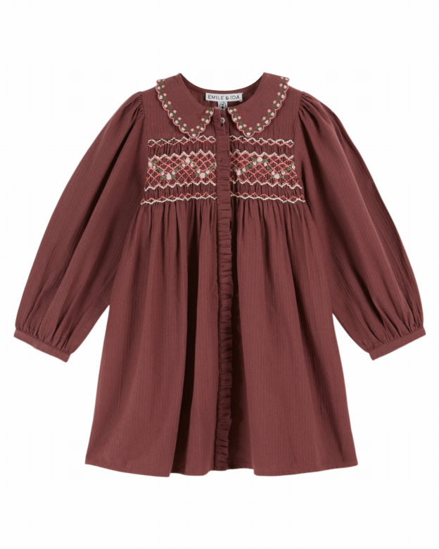 Emile et Ida - kids - smock dress - violine