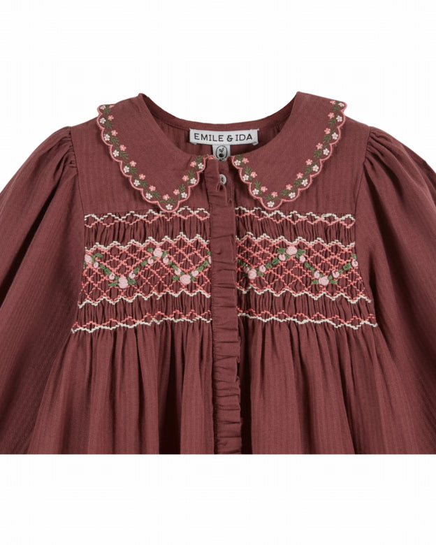 Emile et Ida - kids - smock dress - violine