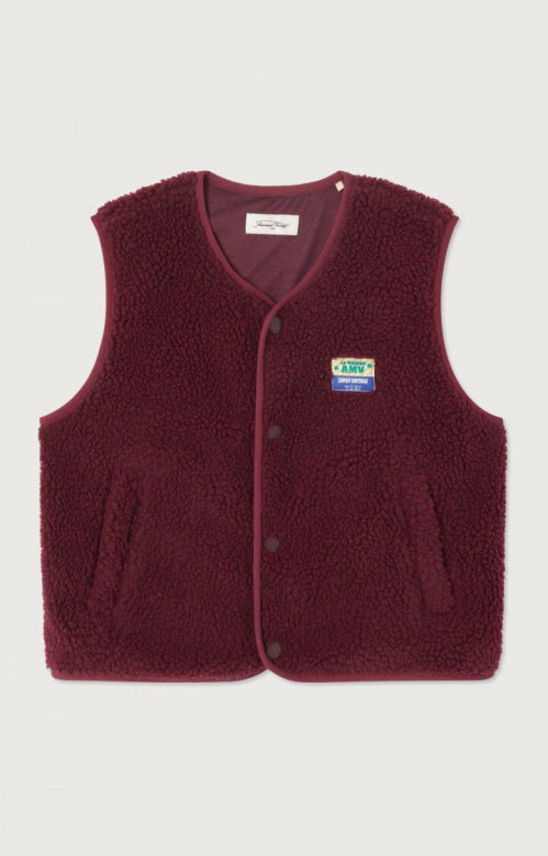 American Vintage - hoktown teddy bodywarmer - bordeau chine