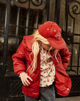 Mipounet - adela - corduroy blouse - ecru/rio red