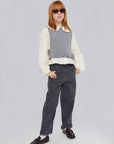 Mipounet - felicia - flower blouse - popelin ecru
