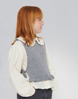 Mipounet - felicia - flower blouse - popelin ecru