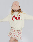 Mipounet - adela - corduroy skirt - ecru/rio red