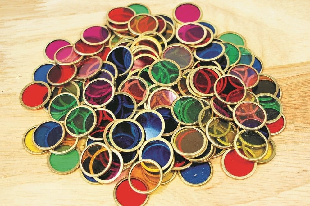sensory play - 100 metal chips